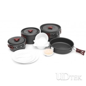 Outdoor camping tableware 3-5 people Barbecue utensils folding picnic pot UD16095